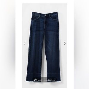 Woman’s J.JILL High-Rise full leg crop jeans.  Size 12.  Raw edge hem.